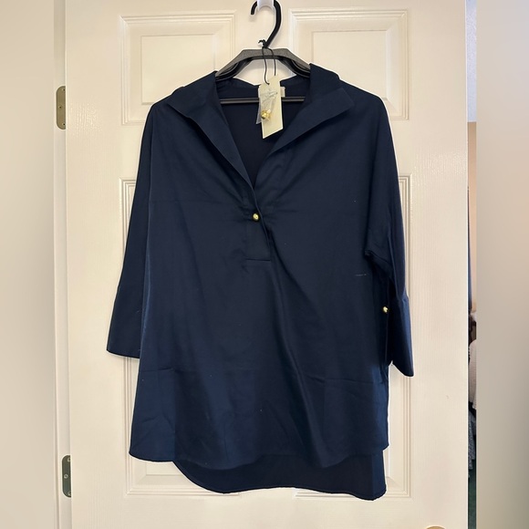 Tuckernuck Navy Willow Blouse NEW - Size XXS - Picture 5 of 8